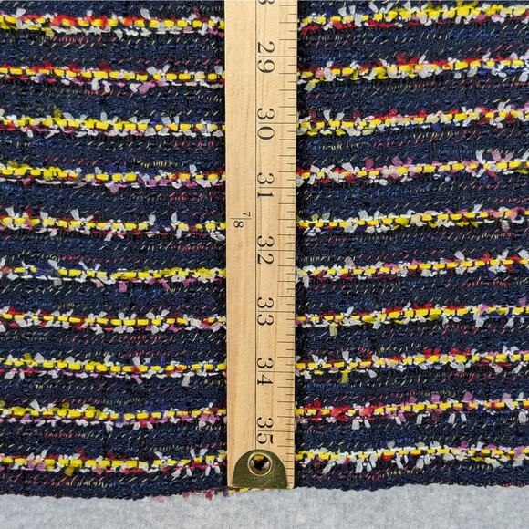 CAbi Headline Topper Jacket Size 16 Multicolor Striped Tweed Bouclé Knee Length - Picture 14 of 14